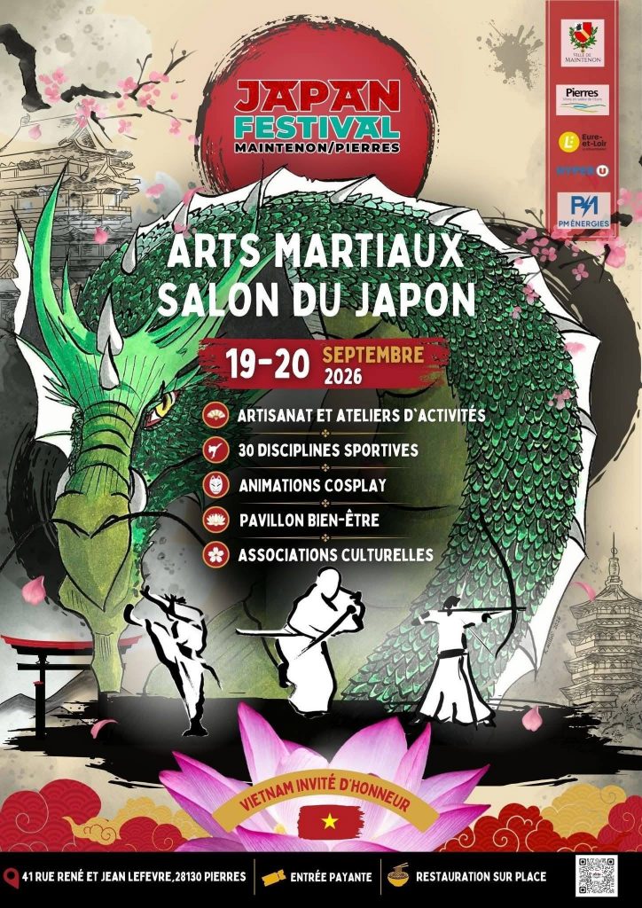 Affiche Japan Festival Maintenon Pierres 19 et 20 septembre 2026